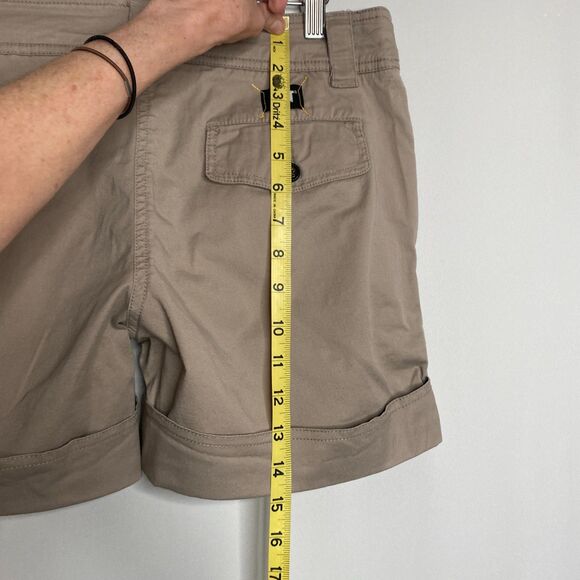 Caterpillar Inc Womankind Shorts Khaki Regular Fit Roll Tab Cuff Size 28 - Picture 13 of 15